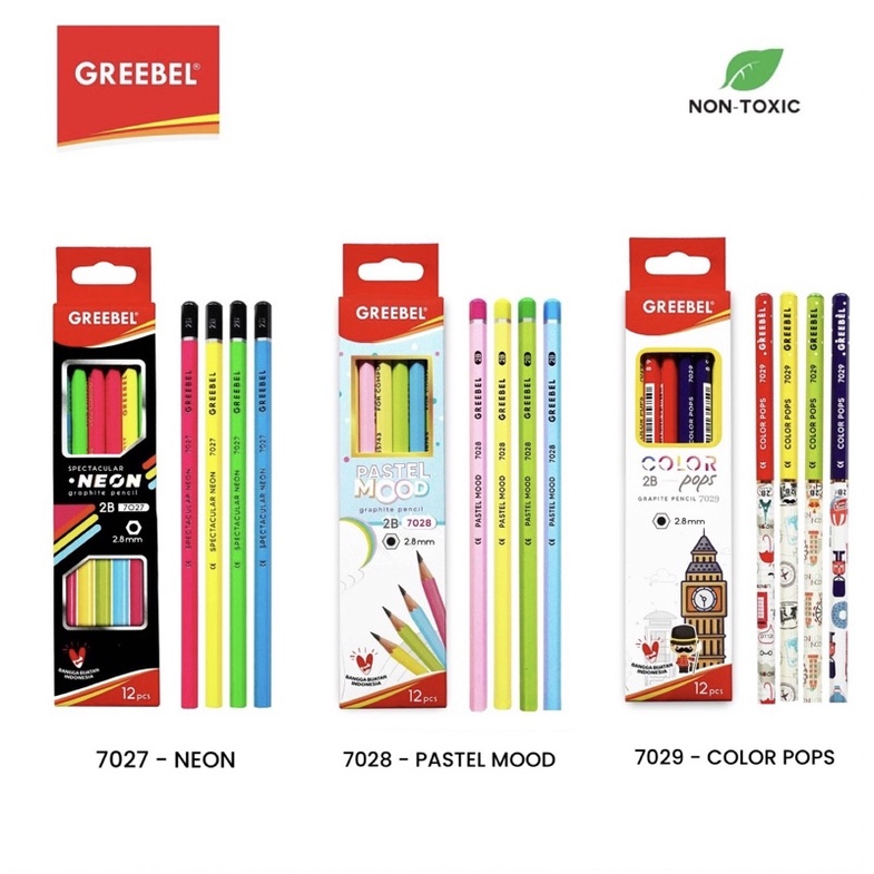 

1LUSIN PENSIL 2B GREEBEL FANCY GRAPHITE