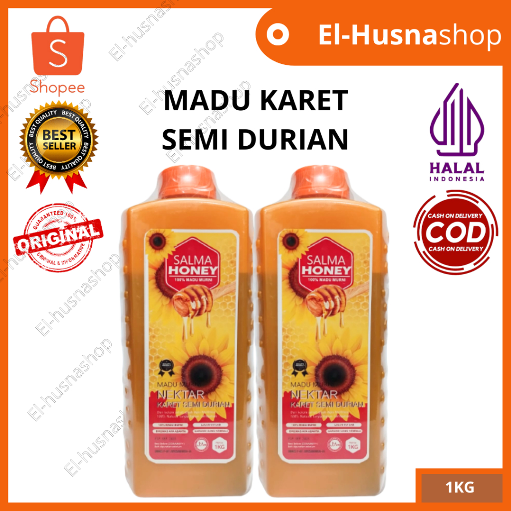 

Madu Murni 1kg Nektar Karet Semi Durian Madu Asli Salma Honey Original