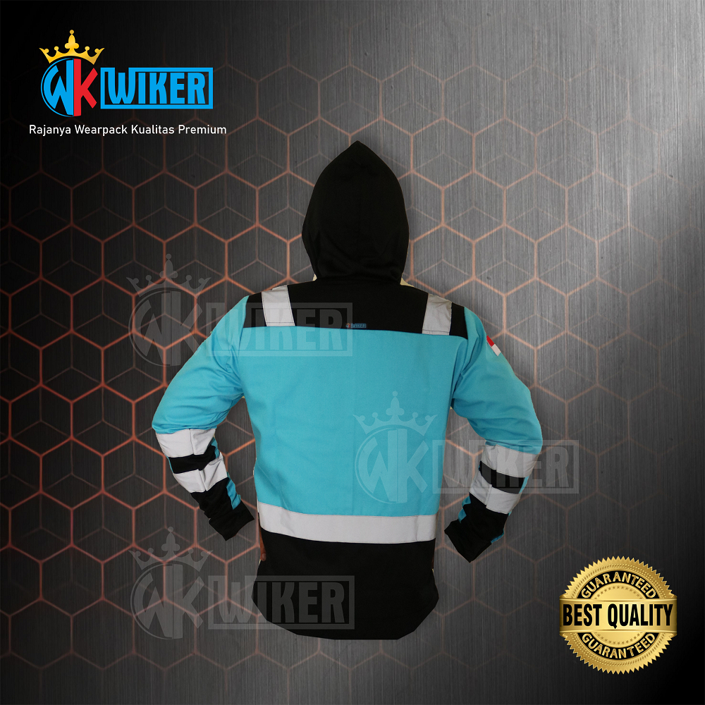 YUK CHECKOUT  Wearpack Safety Dengan Penutup Kepala - Jaket Proyek - Baju Safety - Werpack Kerja
