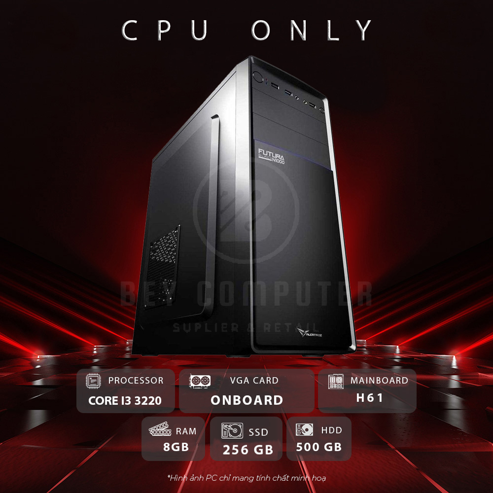 PC RAKITAN INTEL CORE I3 3220 RAM 8GB SSD 256 GB HDD 500 GB