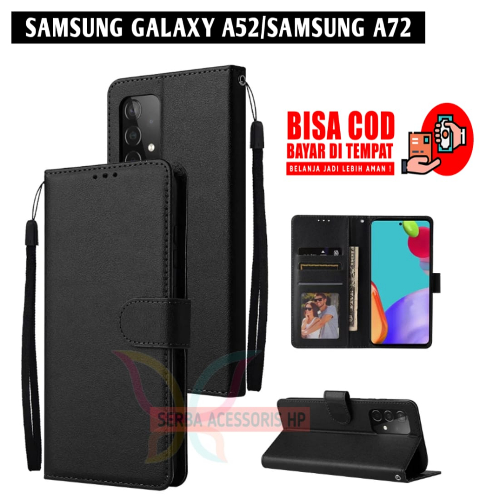 Case dompet SAMSUNG GALAXY A52/ SAMSUNG GALAXY A72 kulit lipat magnetis