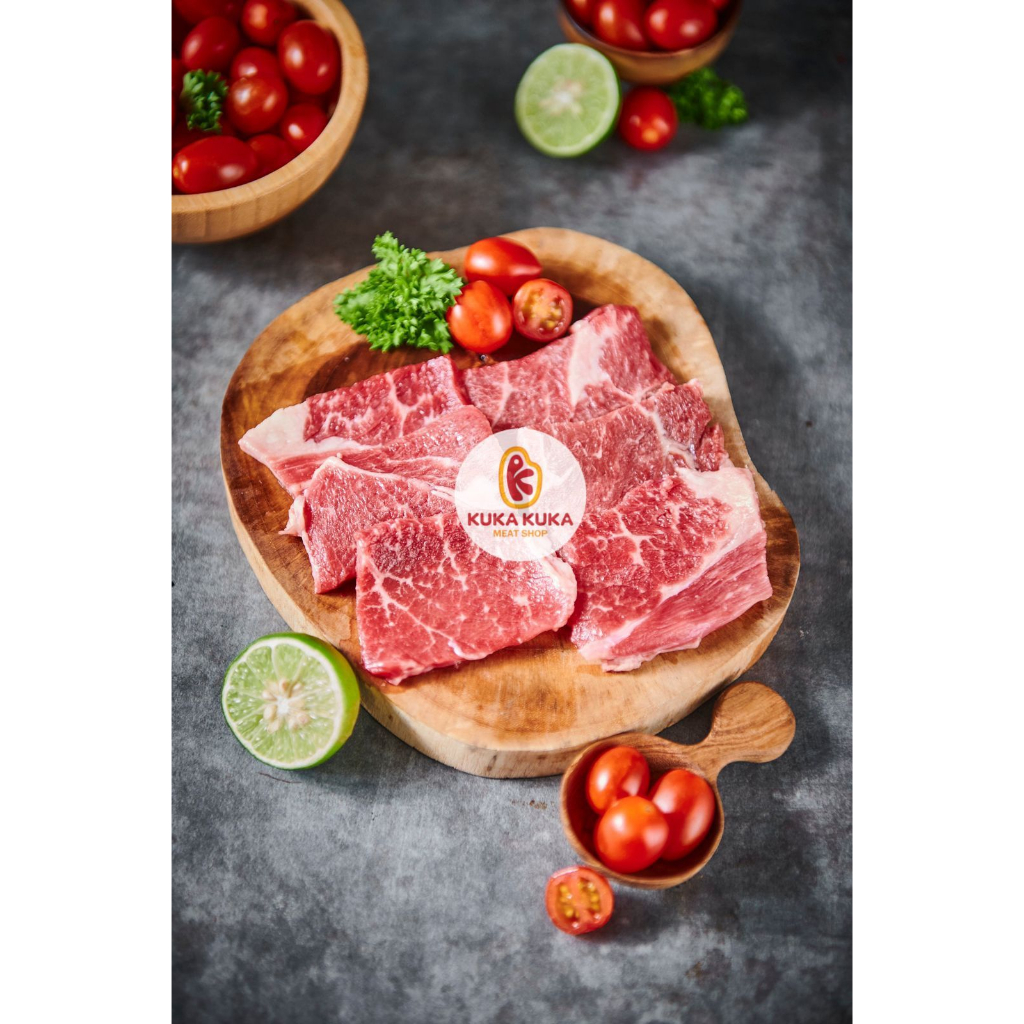 

Daging US Prime Wagyu Bolar Blade Yakiniku Cut 250gr / 500gr
