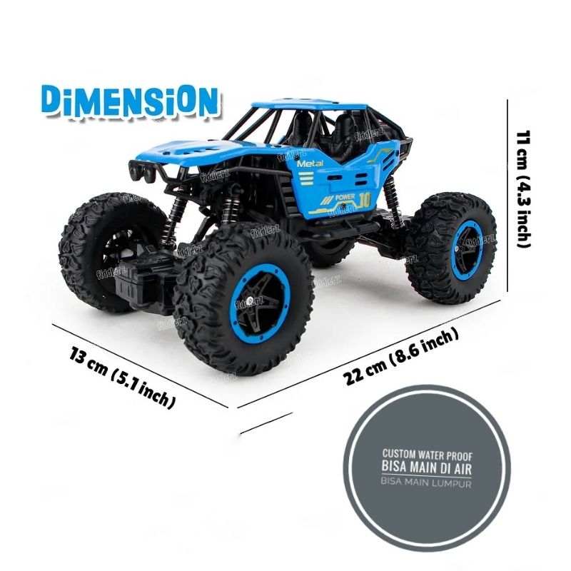 HOT DEALS Rc rock crawler anti air water proof speed climbing 2WD skala 1:18 keluar asap