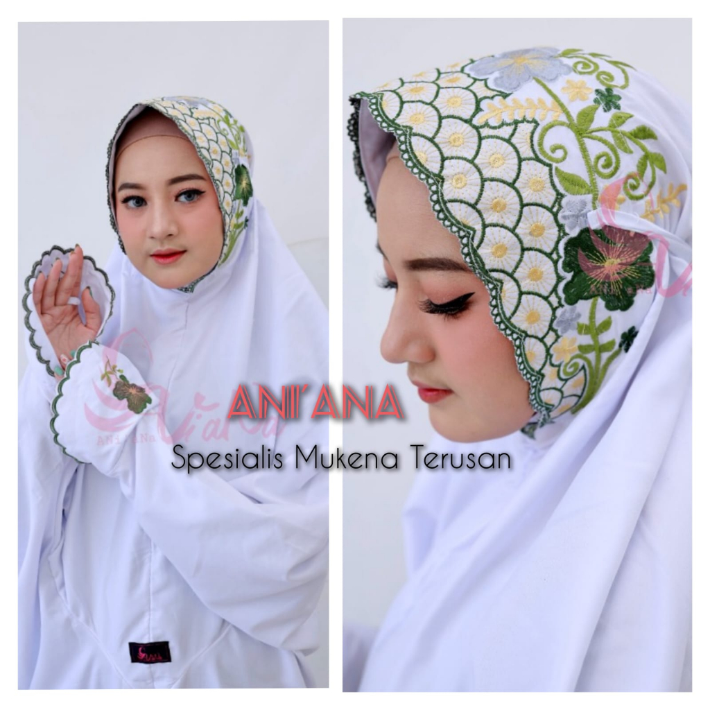 MUKENA SANTRI PUTRI MUKENA TERUSAN MUKENA POLINO MUKENA PUTIH RUKOH DEWASA MUKENA TERBARU ADEM KUDUS