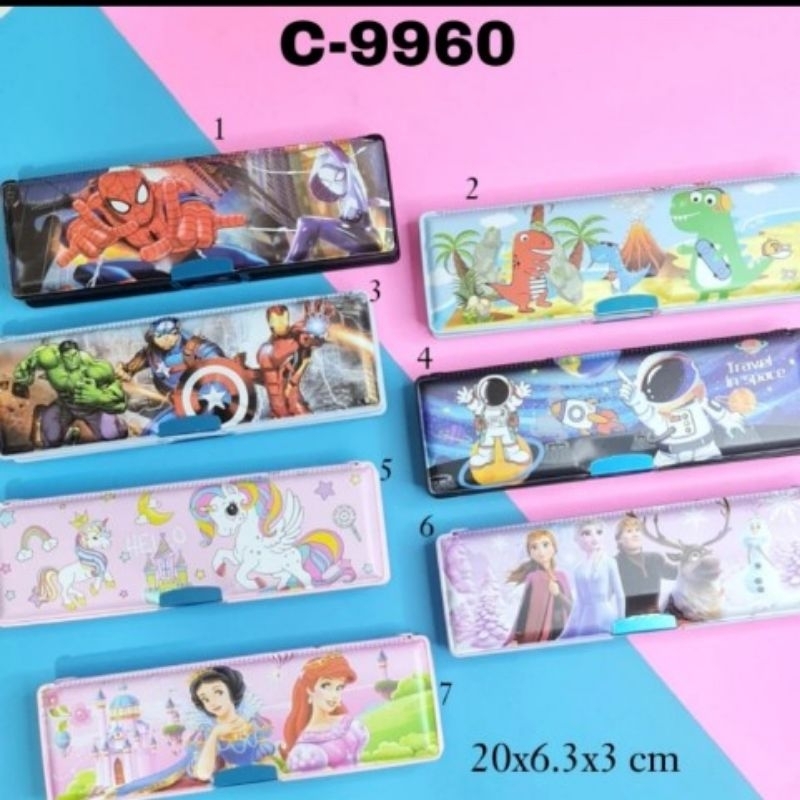 

SJS kotak pensil magnet 6,5X20 biasa tipe D/ tempat pensil -C 9960,bebas