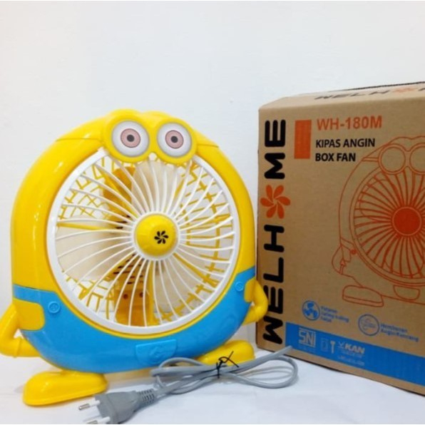 Kipas Angin Karakter Minion WELHOME 10 inch WH 180M