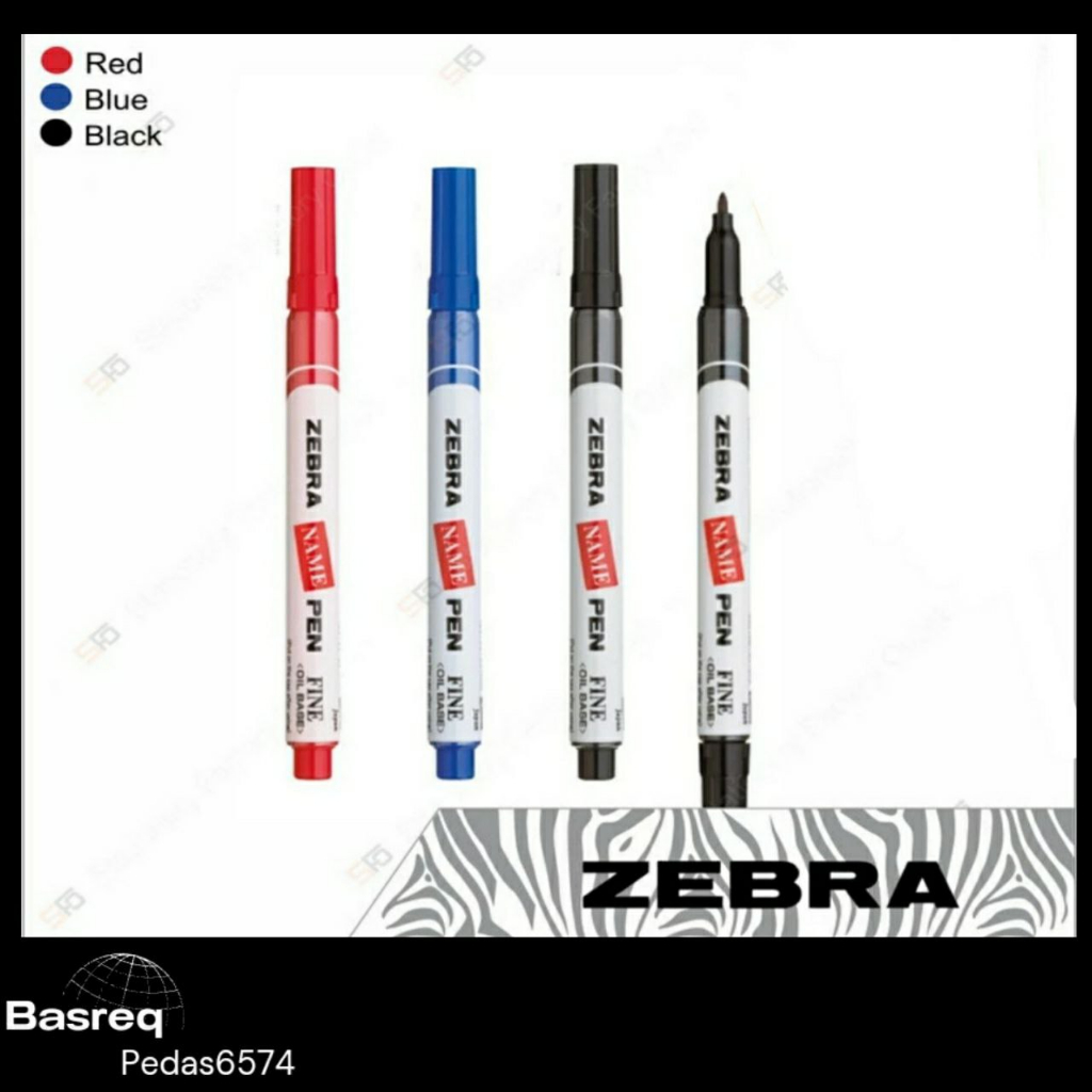 

Name Pen Zebra quick drying and water resistant - warna biru