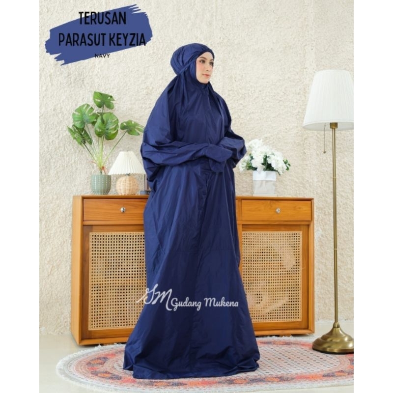 Mukena KEYZIA Parasut Korea Terusan Jumbo