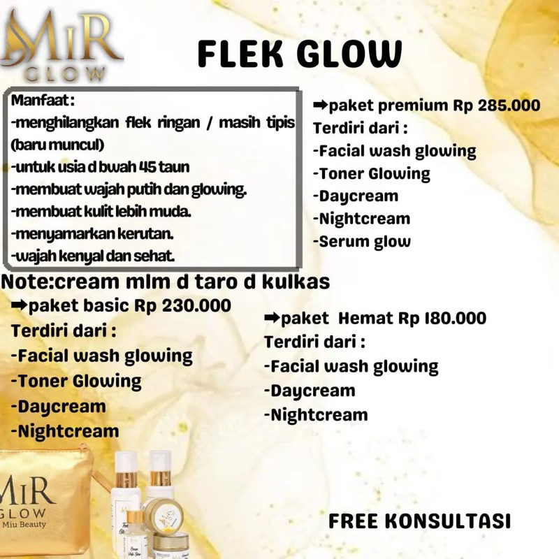MiR Glow Skincare Flek Glow