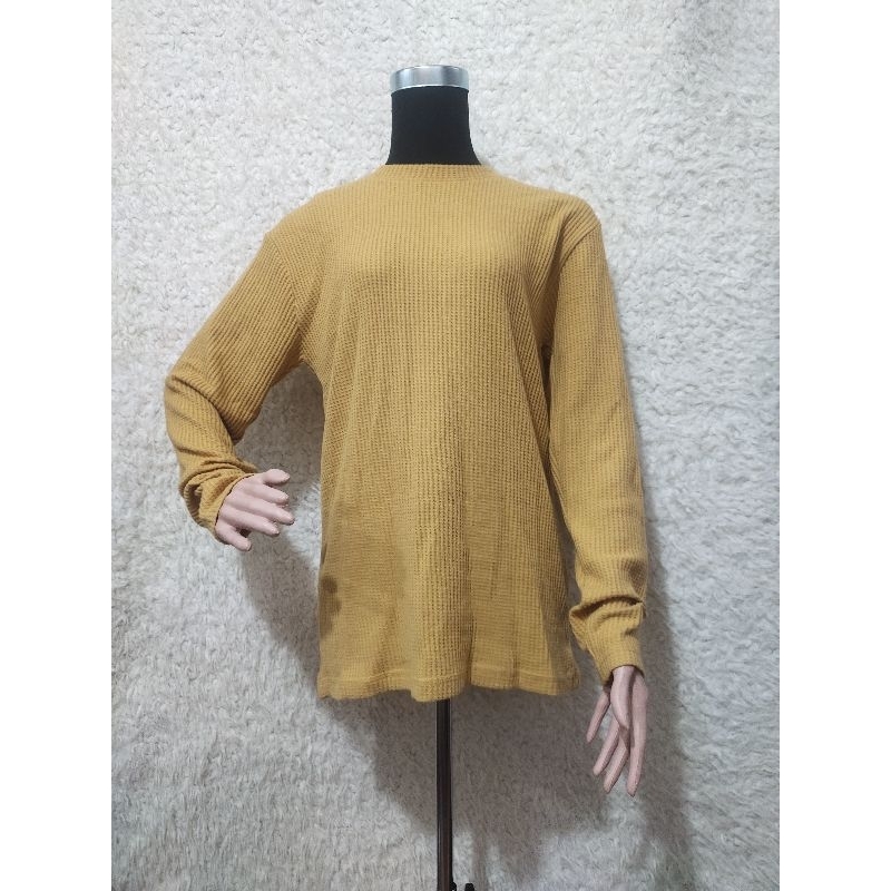 KAOS SARANG TAWON MUSTARD TANGAN PANJANG