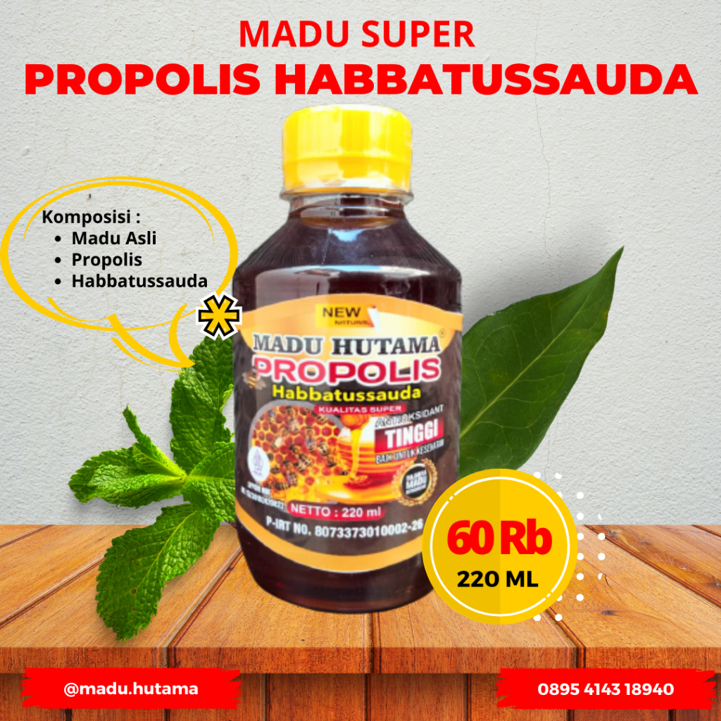 

Madu Hutama Propolis Habbatussauda