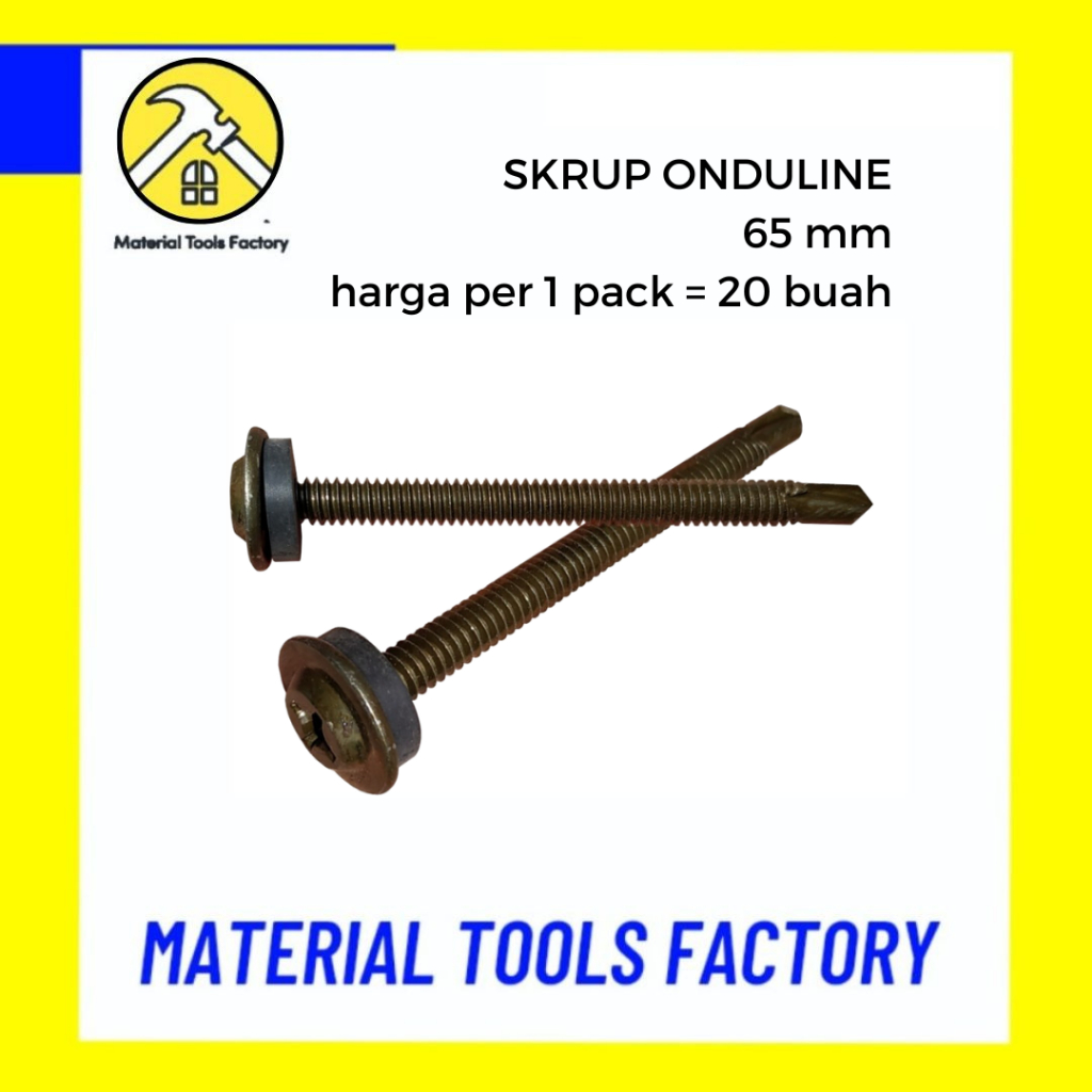 Sekrup onduline 20pcs / onduvilla 65mm / skrup onduline / skrup onduvilla