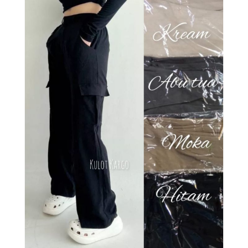 KULOT KARGO CHINOS WANITA | CELANA KATUN CHINOS