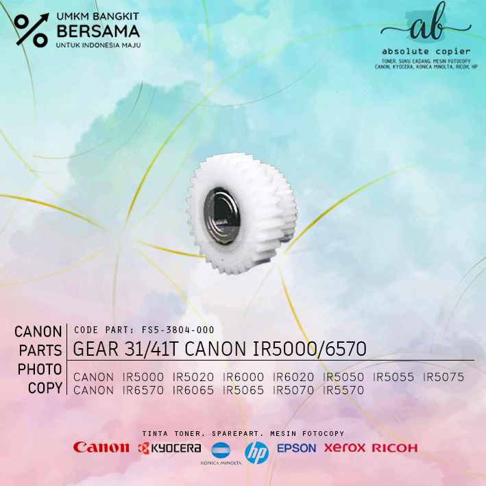 Gear Developing 31 41T Canon Fotokopi  IR 5000 6000 5020 6020 5570 5050 5055 5075 6570 6065 5070 506