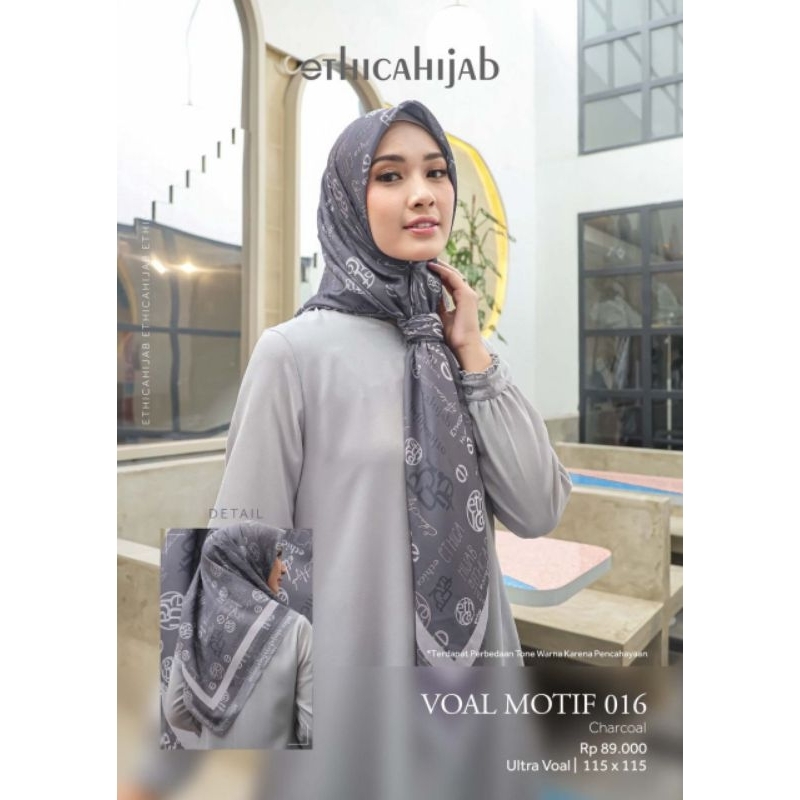 Ethica Hijab Segi Empat Voal Motif 016 115 × 115