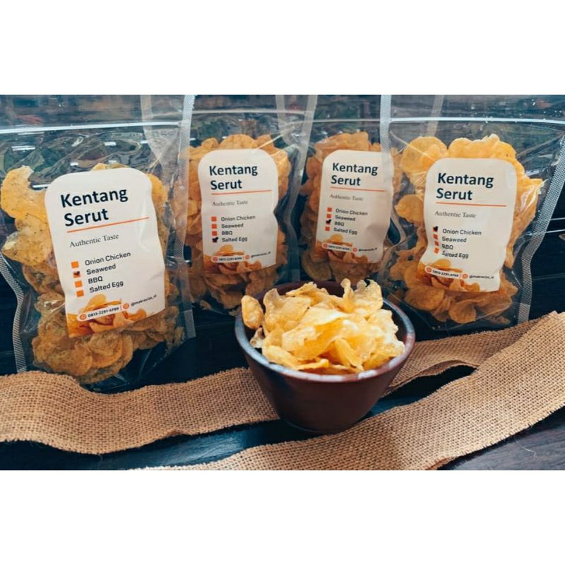 

Keripik Kentang Serut Potato Chips Non Msg | Pouch