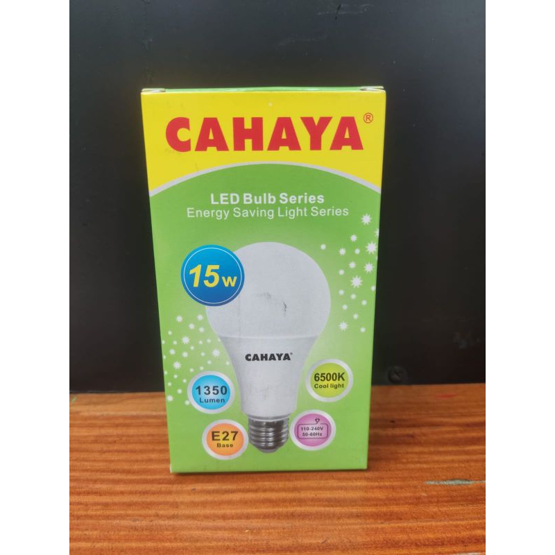 Cahaya 15 Watt Lampu LED Warna Putih Cool Daylight