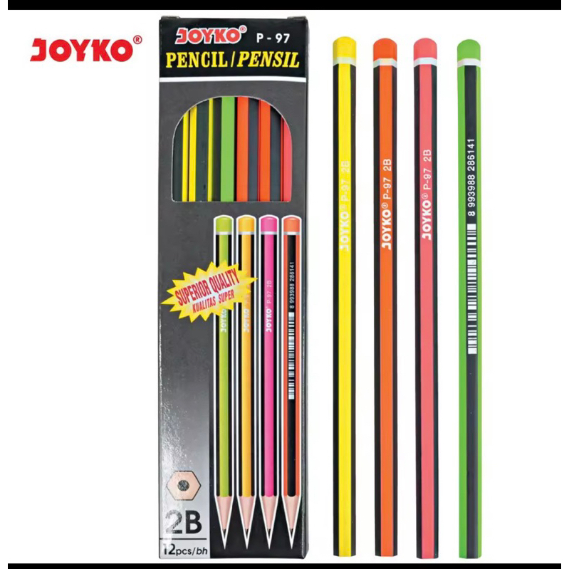 

[ LUSIN ] Pensil / Pencil 2B Joyko P-97 / Pensil Joyko