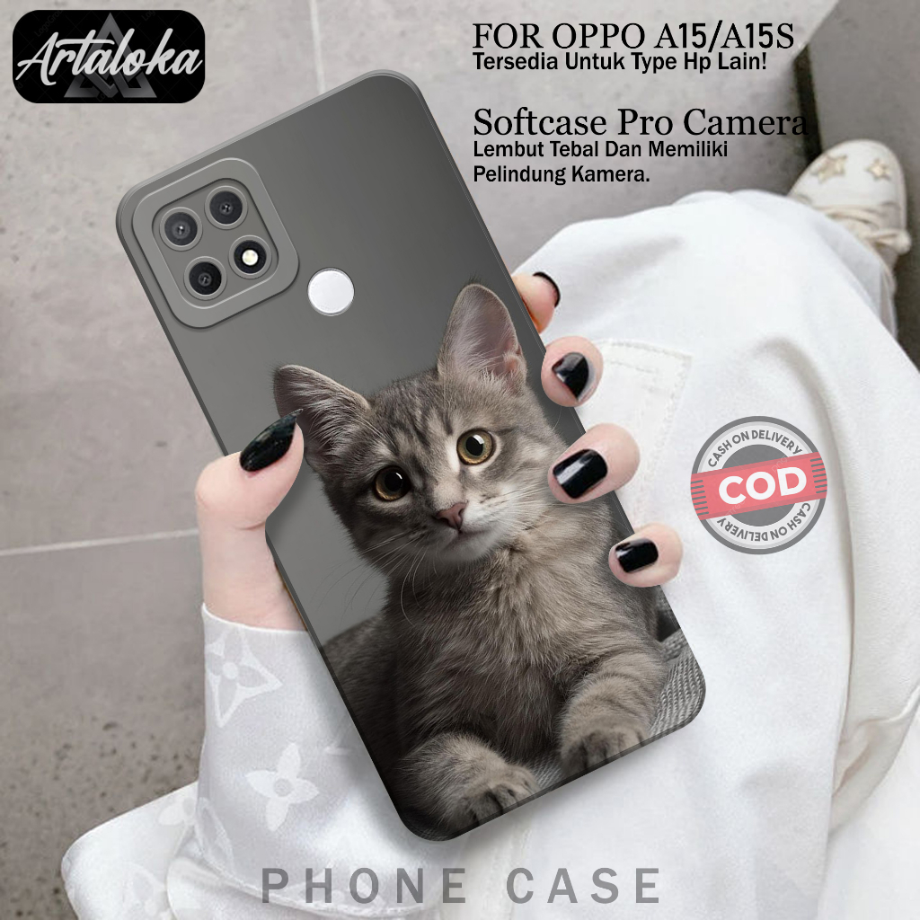 Case Hp Oppo A15/A15S Terbaru - Fashion Case Kucing - Softcase Oppo A15/A15S - Casing Oppo A15/A15S 