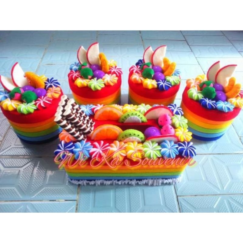 

SET TOPLES FLANEL FELT RAINBOW FRUITS -HAMPERS STOPLES