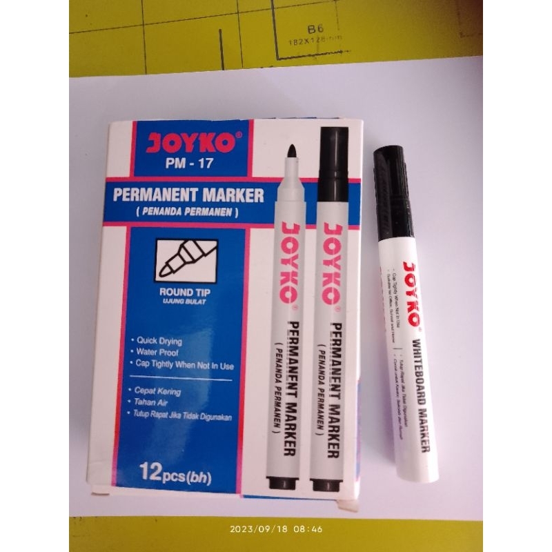 

Spidol Permanent Marker Joyko Warna Hitam