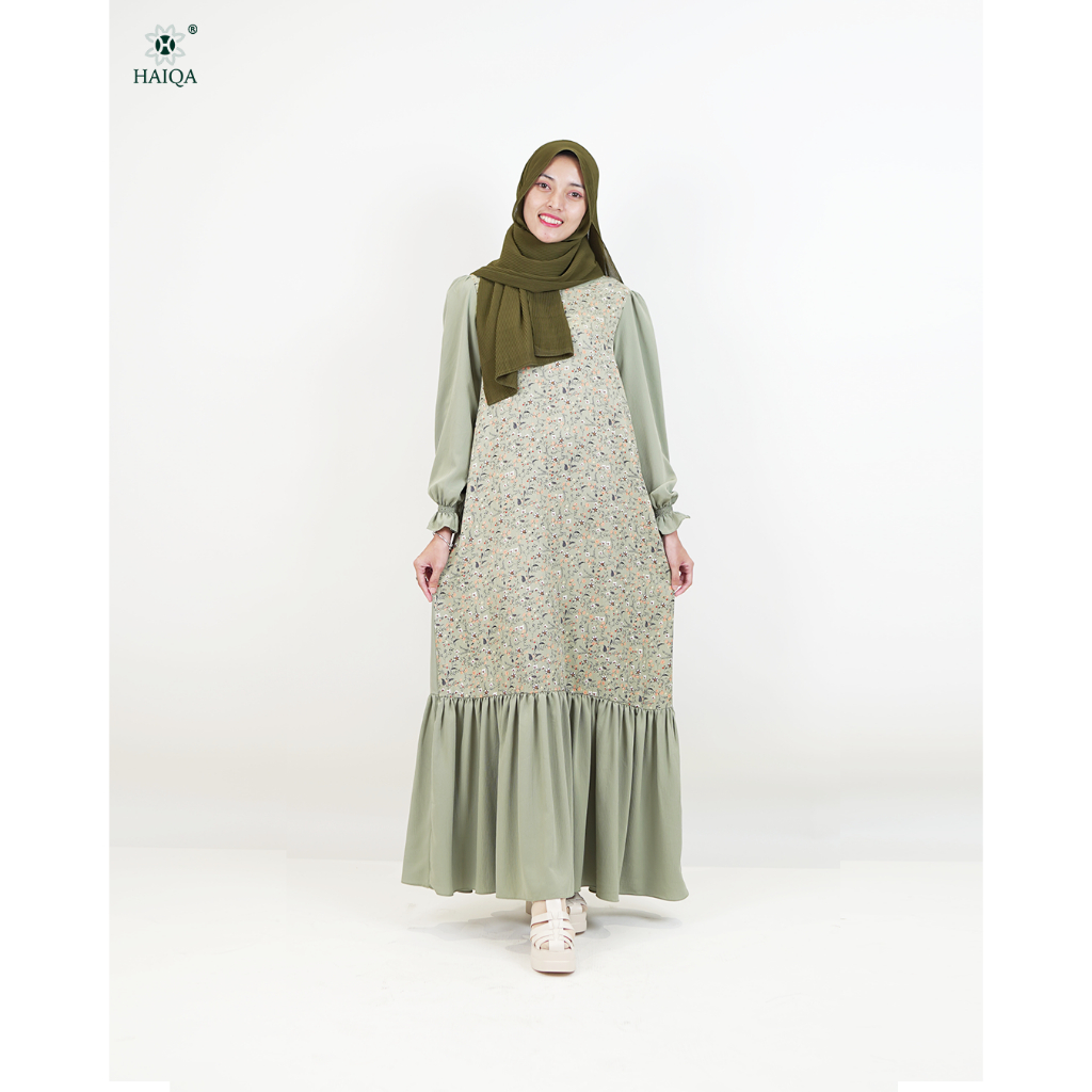 Haiqa - YUKHA DRESS - MAXI DRESS - GAMIS WANITA MOTIF BUNGA (2 warna)