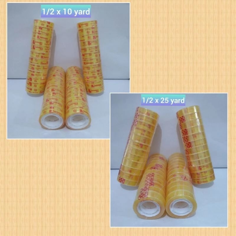 

[12 Roll] SOLASI NACHI TAPE /SELOTIP BENING 1/2 × 10 YARD & 1/2 × 25 YARD