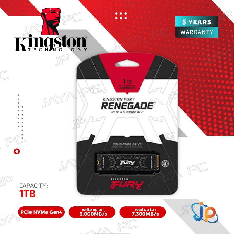 Kingston SSD Fury Renegade M.2 Pcie Gen4 Nvme 1TB - M2 1 TB