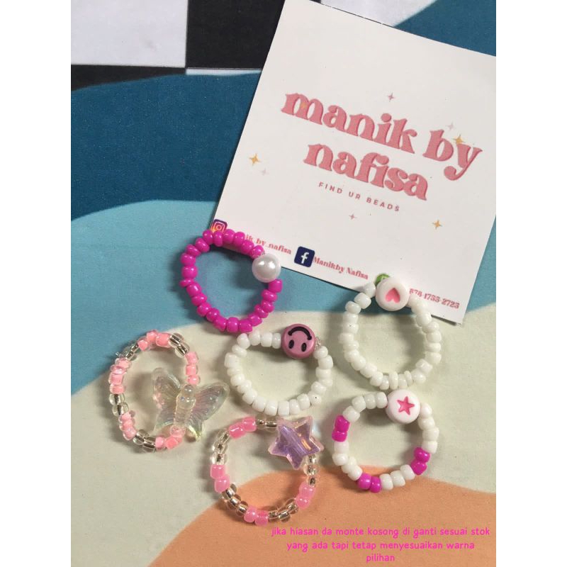 CINCIN MANIK PINK SERIS | CINCIN MANIK KOREA ISI 6 | [ PO 4-5 HARI ]