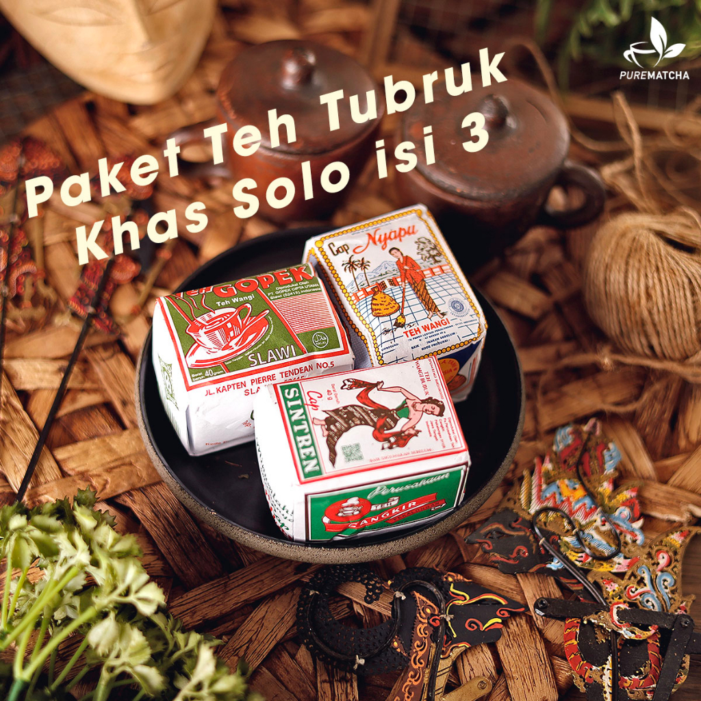 

Teh Solo Racikan Paket isi 3 (Teh GOPEK, Teh SINTREN, Teh NYAPU) Teh Tubruk Tradisional Khas Indonesia Teh Melati Teh Jadul