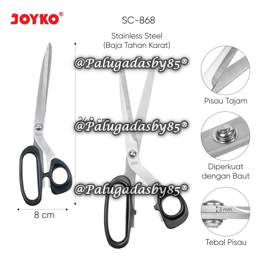

(1 Biji) GROSIR Gunting JOYKO SC-868 Besar / Gunting Scissors Joyko SC-868 / Gunting Joyko Besar SC868 SC 868