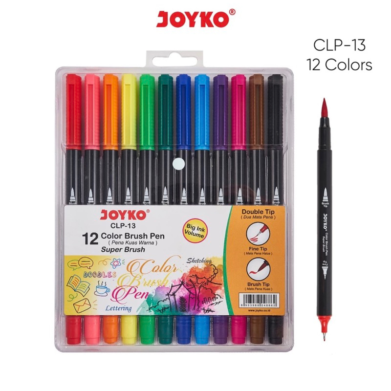 

Color Brush Pen Pena Kuas Warna Joyko CLP-13 - 12 Warna