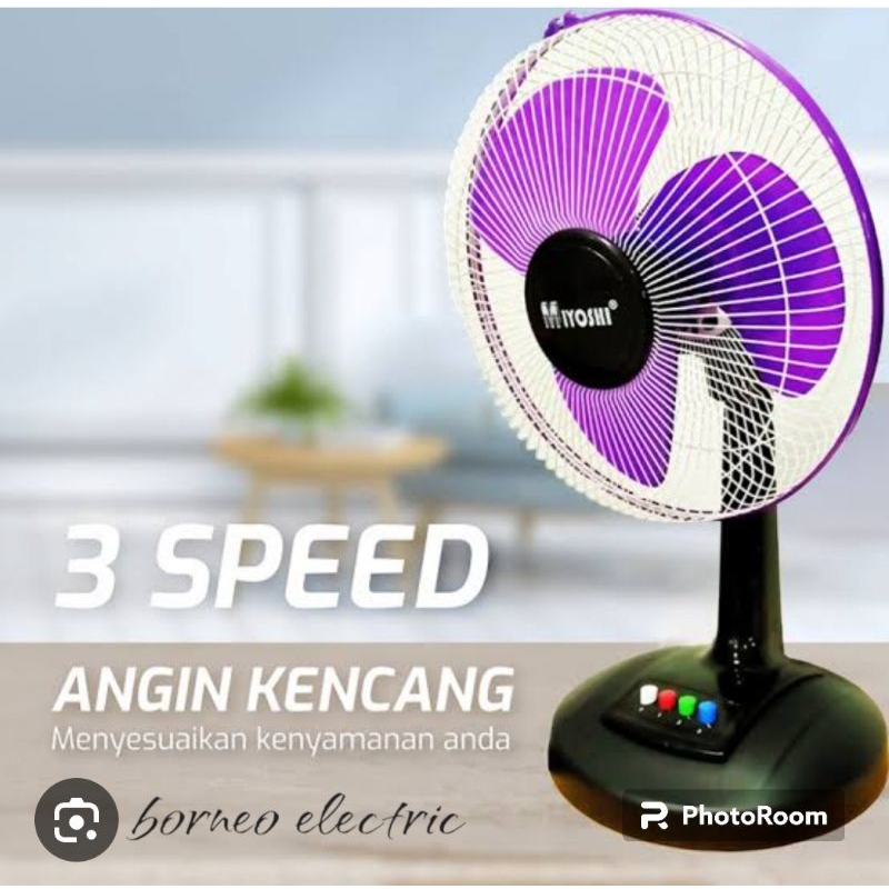kipas angin / kipas angin meja 12 inch / d/f miyoshi 12"/ yasaka dll/ kipas meja miyoshi