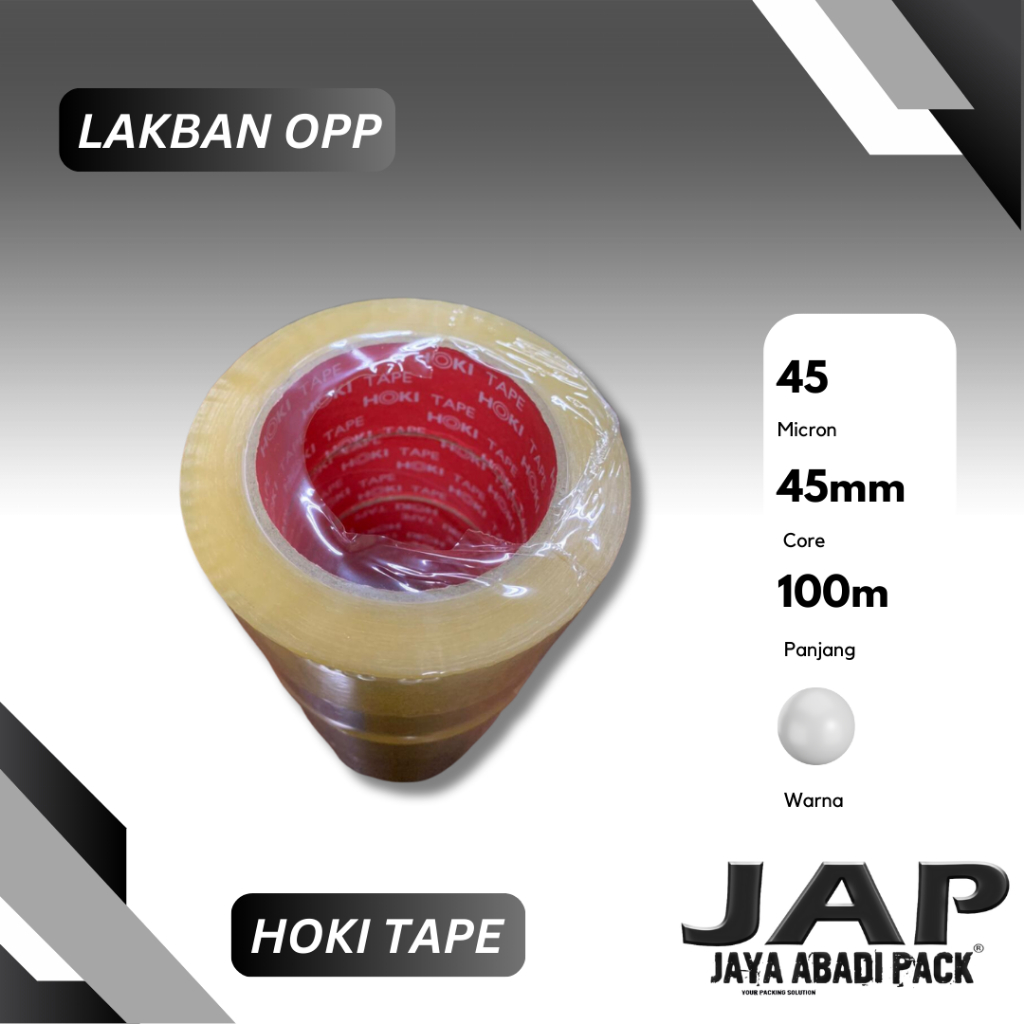 

Lakban OPP 45mm x 100 M SUPER KUAT DAN TEBAL - BENING ( 1 ROLL / 1 PCS )