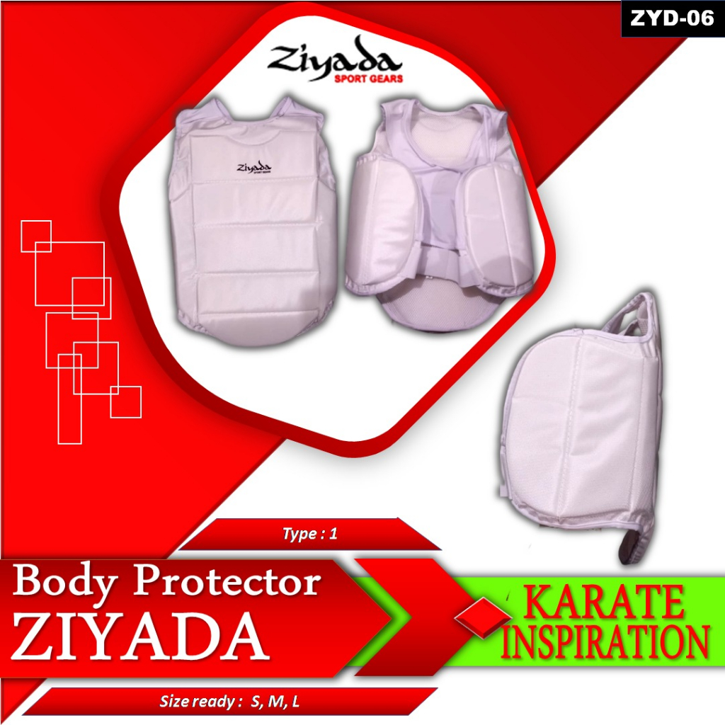 PELINDUNG BADAN ATLET KUMITE KARATE BODY PROTECTOR ZIYADA