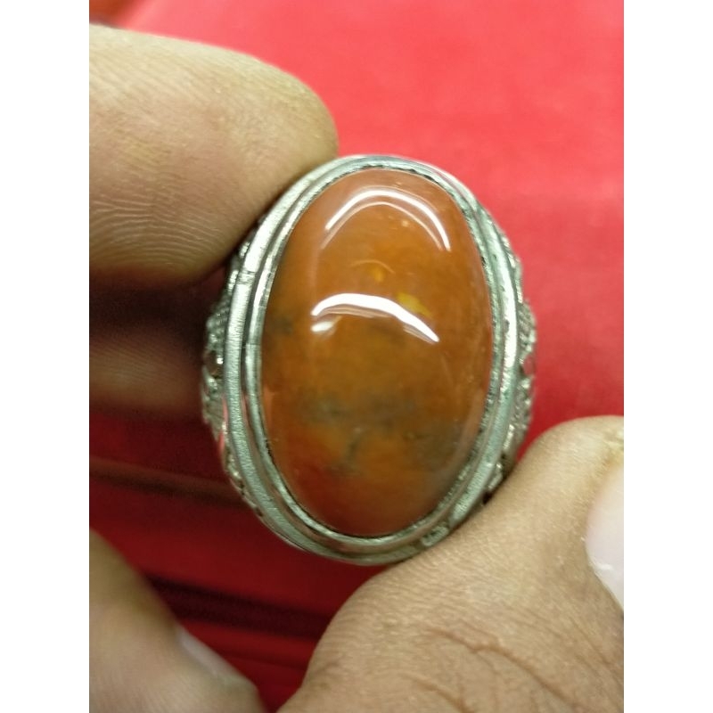 cincin batu akik natural merah garut