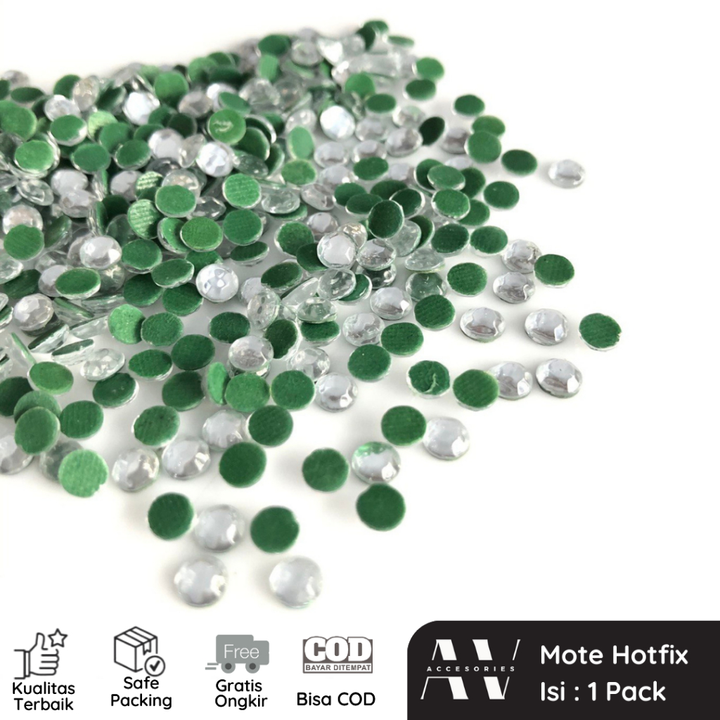 AVACC Payet Mote Kristal Tabur Gosok Tempel Aksesoris Gaun HIjab Kaos Hotfix Murah