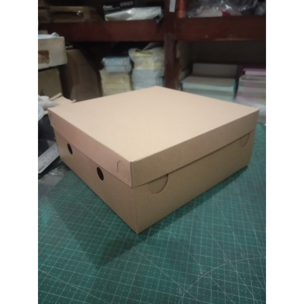 

Kotak/Dus/Box Nasi/Kue/Makanan/Besek Kraft coklat samson model selip