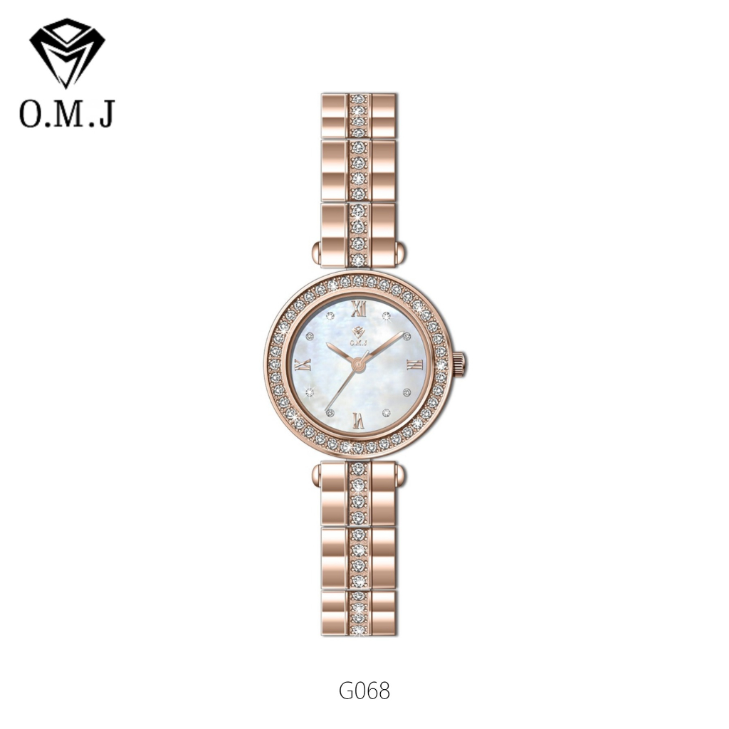 COD OMJ Watch G068 Jam Tangan Wanita Original Terbaru 3ATM Anti Air Fashion Simple Santai Elegant Lu