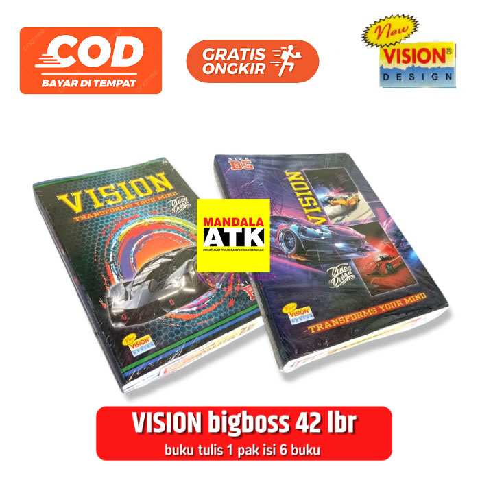 

VISION big boss 42 lembar buku tulis harga 1 pak 6 buku