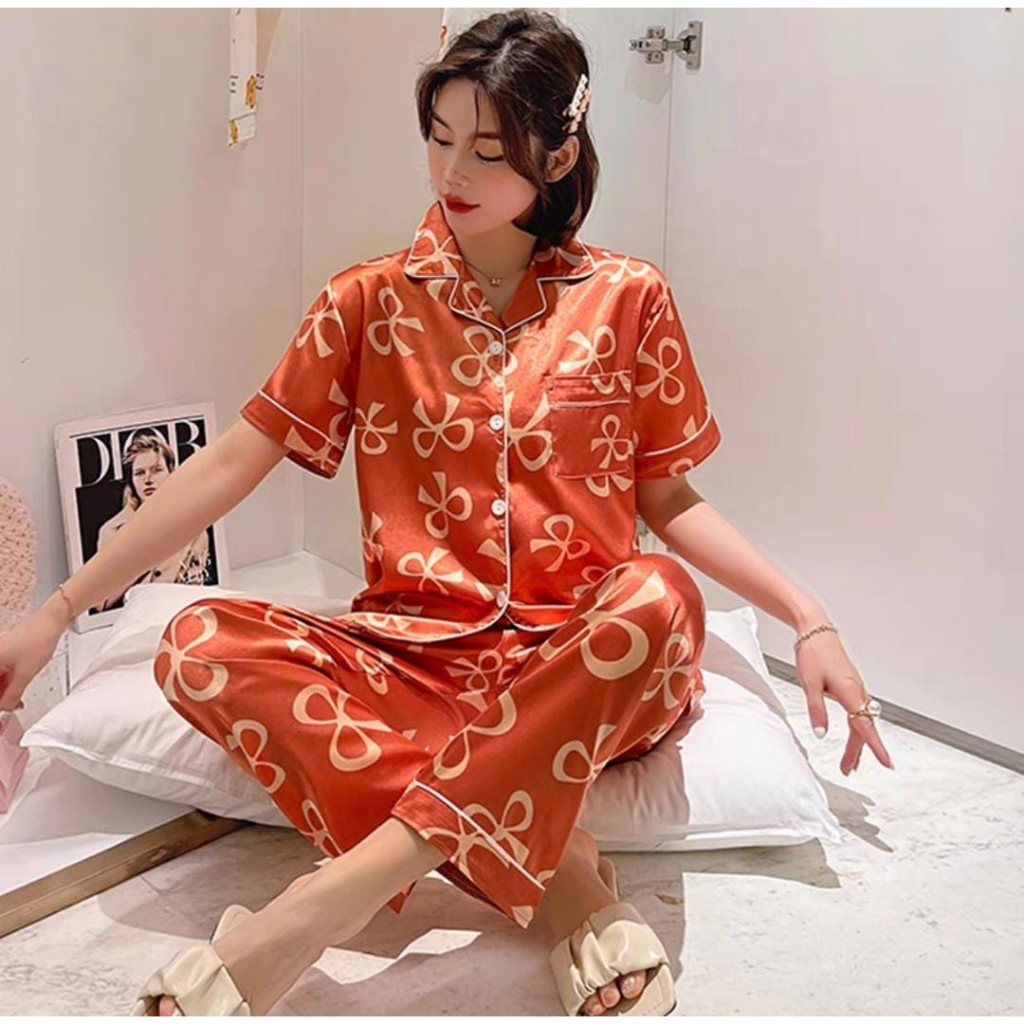 Baju Tidur / Baju Tidur Satin / Baju Tidur Satin Premium / Piyama / Piyama Satin / Baju Tidur set