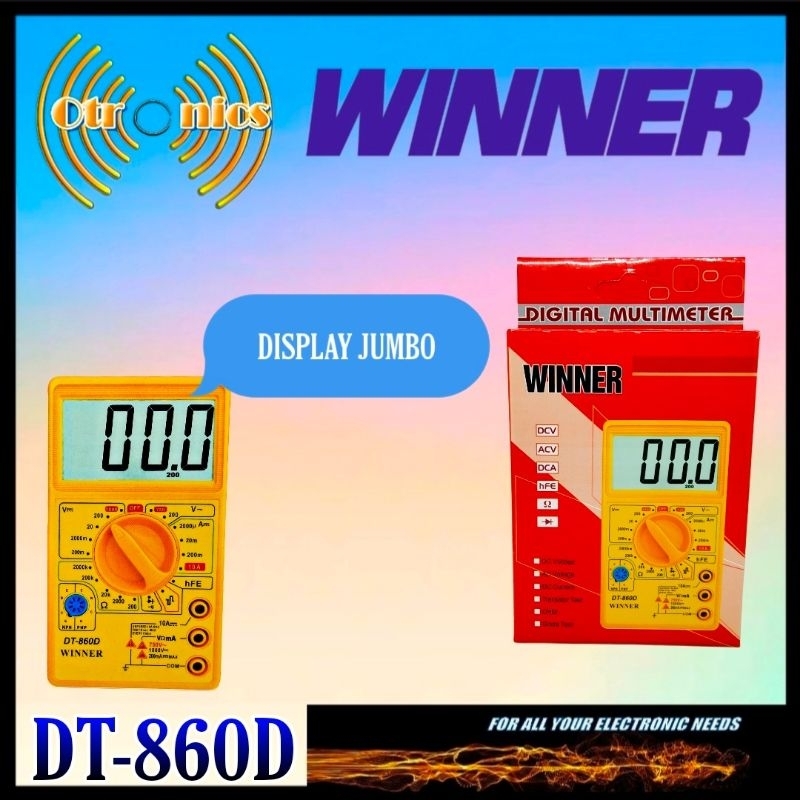 MULTITESTER/MULTIMETER/AVOMETER DIGITAL WINNER DT 860D