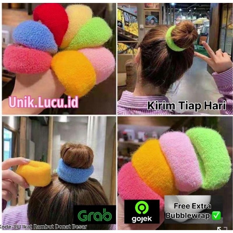 Ikat Rambut Donat Besar / 2U / Kunciran Rambut Besar / Ikat Rambut Cepol