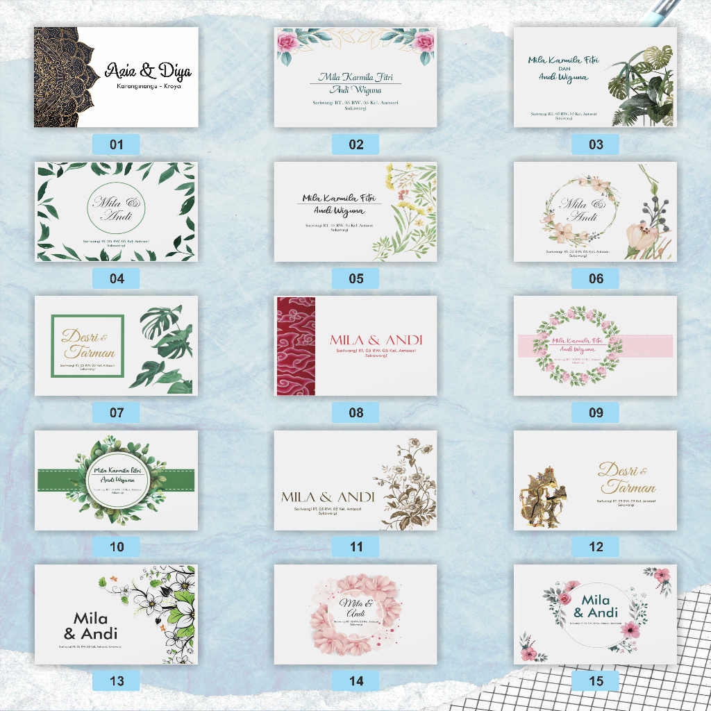 

Amplop Kondangan Custom Nama & Alamat