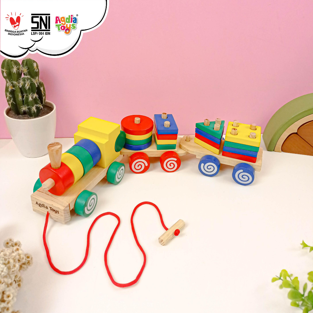 EKSKLUSIF BUY 1 GET 1 | FREE Puzzle Kayu / Mainan Kayu Edukasi/ Kereta  / Agdia Toys  / Mainan Eduka