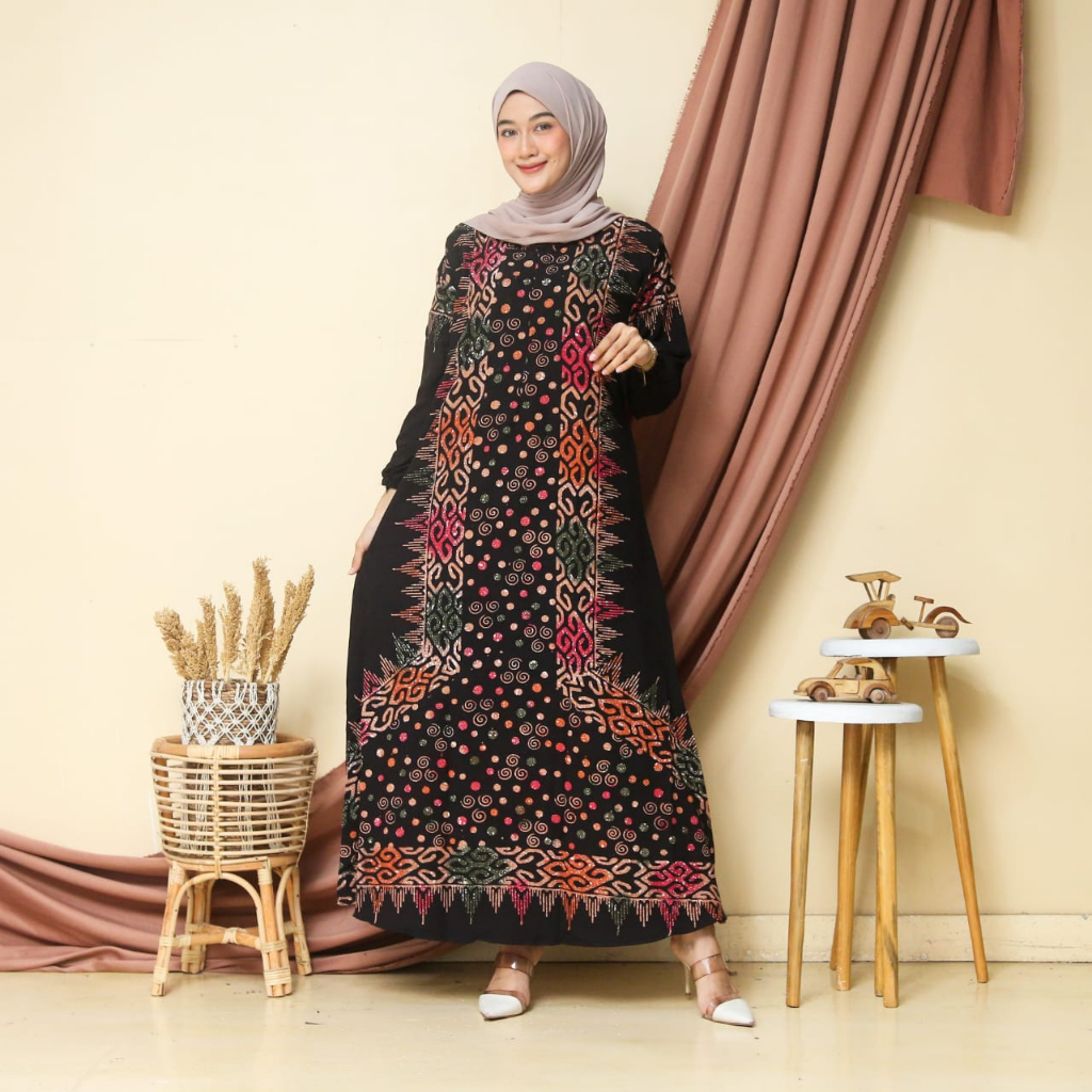 Merapi Batik - Busana Wanita Gamis Muslimah batik ,Batik cap , Batik Pekalongan  VarianTerbaru Rayon super-MOTIF 02