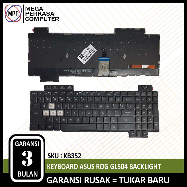KEYBOARD ASUS ROG STRIX GL504 GL504G GL504GS GL504GM BACKLIGHT