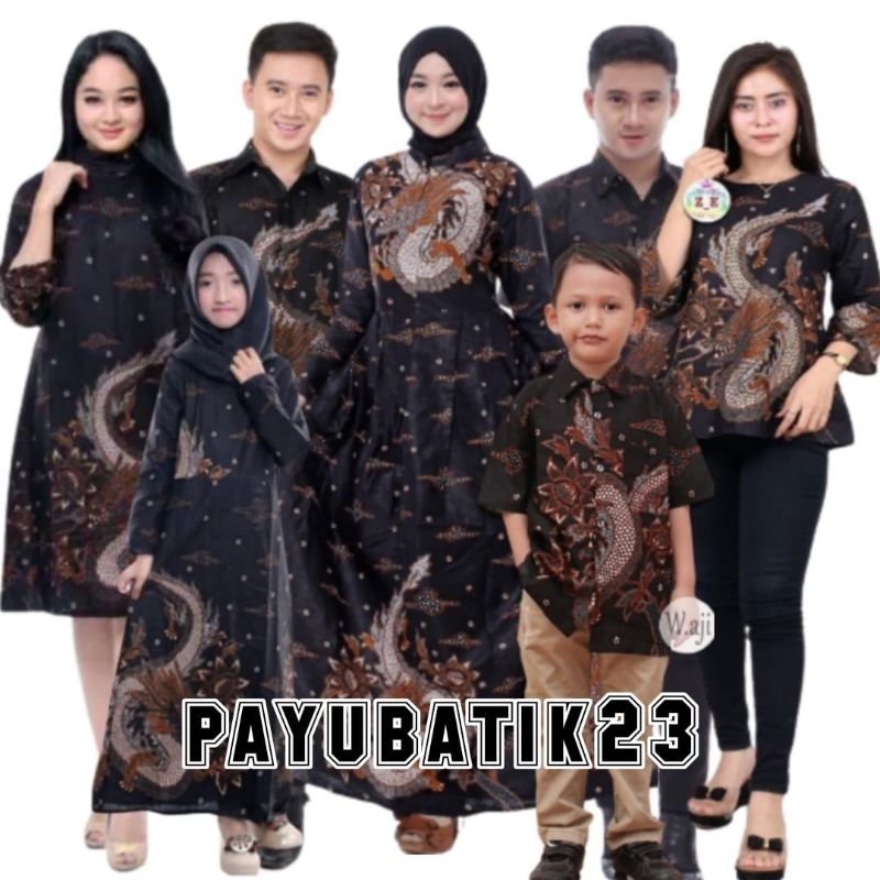 Batik Couple keluarga sania ruffle ori ndorojowi dnt Motif NOGO SOSRO