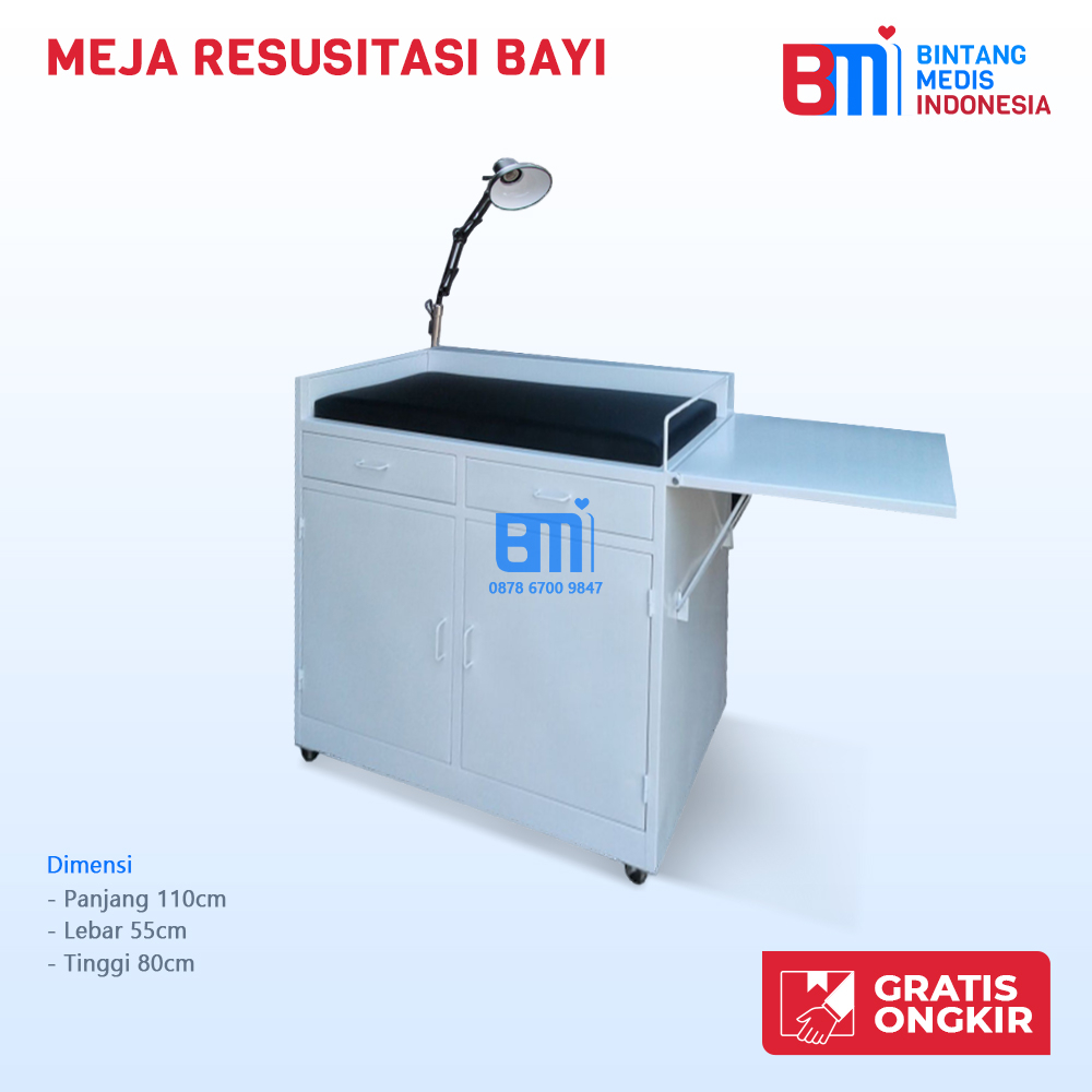 Meja Resusitasi Bayi / Baby Table Powder Coating / Examination Table