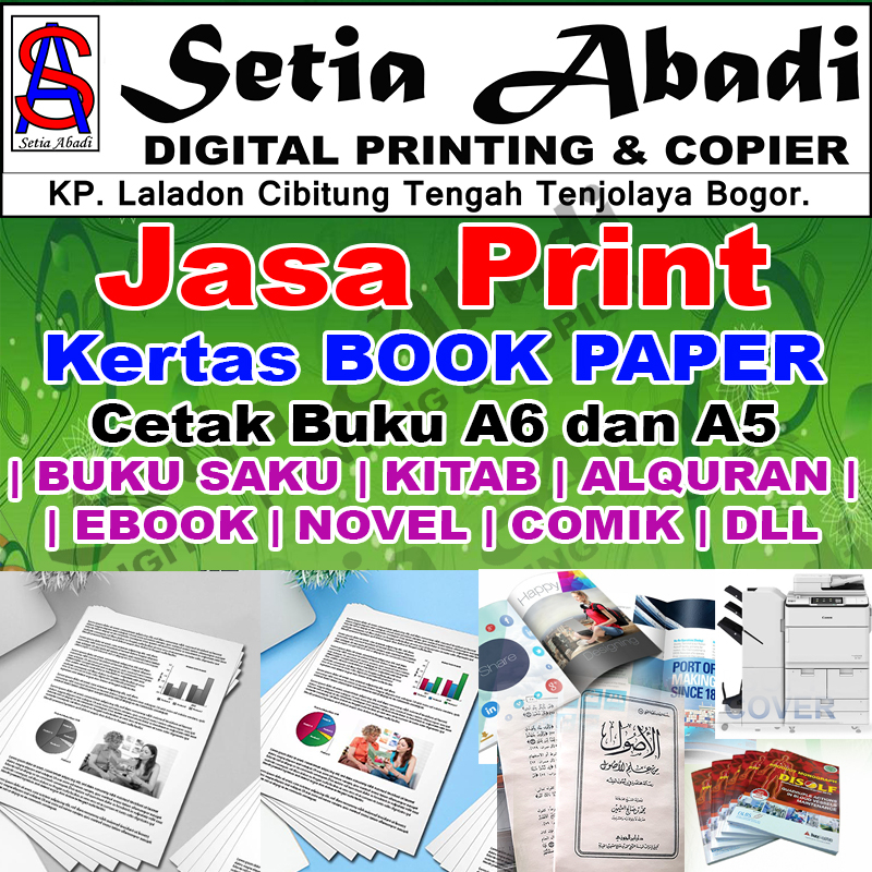 

Print Kertas BookPaper Hitam Putih / Cetak Buku
